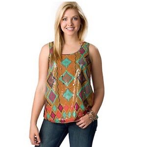 Sleeveless Sequins Top